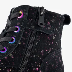 TwoDay Hoge leren meisjes sneakers met glitter Best