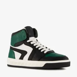 Groot Hoge leren sneakers voor jongens groen