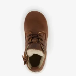 Groot Hoge leren sneakers voor jongens cognac Hot