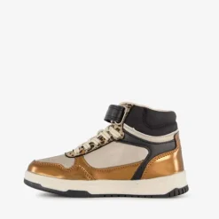 Blue Box Hoge meisjes sneakers beige goud New