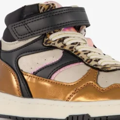 Blue Box Hoge meisjes sneakers beige goud New