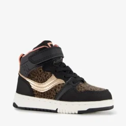 Blue Box Hoge meisjes sneakers dierenprint zwart New