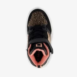 Blue Box Hoge meisjes sneakers dierenprint zwart New