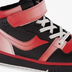 Blue Box Hoge meisjes sneakers Isa zwart rood Outlet