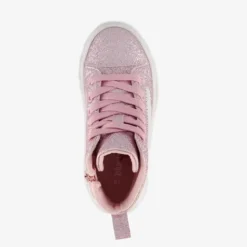 Blue Box Hoge meisjes sneakers met glitters roze
