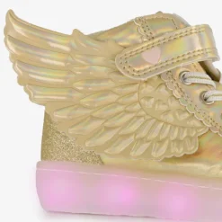 Blue Box Hoge meisjes sneakers met lichtjes goud Hot
