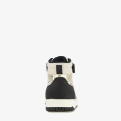 Blue Box Hoge meisjes sneakers met panterprint details zwart beige Outlet