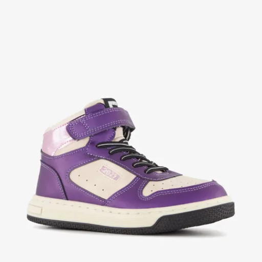 Blue Box Hoge meisjes sneakers paars wit Outlet