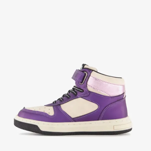 Blue Box Hoge meisjes sneakers paars wit Outlet