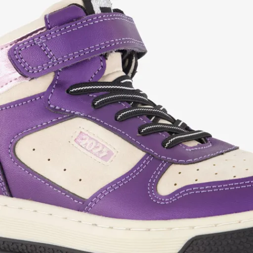 Blue Box Hoge meisjes sneakers paars wit Outlet
