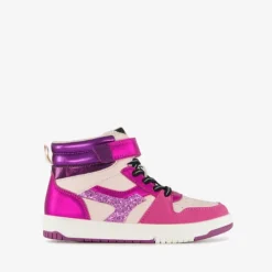 Blue Box Hoge meisjes sneakers roze met glitters Outlet