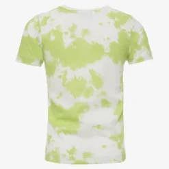 Unsigned Jongen tie dye T-shirt wit groen Clearance