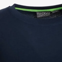 Unsigned Jongens basic T-shirt blauw Best