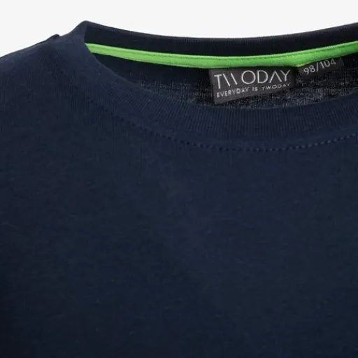 Unsigned Jongens basic T-shirt blauw Best