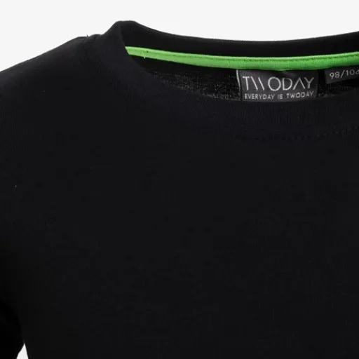 Unsigned Jongens basic T-shirt zwart Clearance