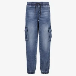 Unsigned Jongens denim cargo jeans donkerblauw Clearance