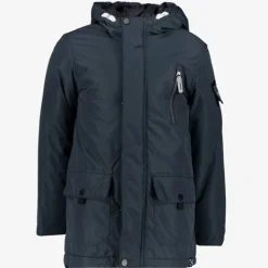 Unsigned Jongens halflange winterjas blauw Best
