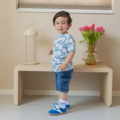 Unsigned Jongens jog denim short blauw Online