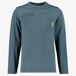 Unsigned Jongens shirt met borstzakje blauw Best