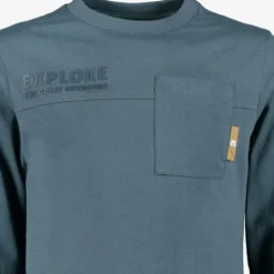 Unsigned Jongens shirt met borstzakje blauw Best