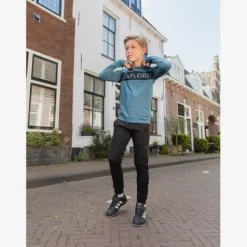 Unsigned Jongens shirt met opdruk blauw Best