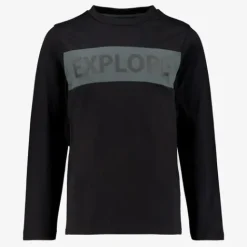 Unsigned Jongens shirt met opdruk zwart Hot