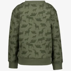 Unsigned Jongens sweater met bosdieren groen Sale