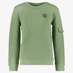 Unsigned Jongens sweater met structuur groen
