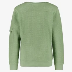 Unsigned Jongens sweater met structuur groen