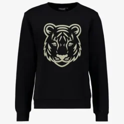 Unsigned Jongens sweater met tijgerkop zwart Online