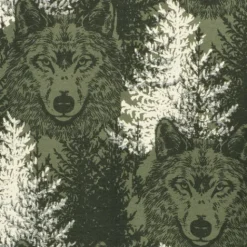 Unsigned Jongens sweater met wolven groen Sale