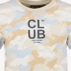 Unsigned Jongens T-shirt camouflage beige blauw Clearance