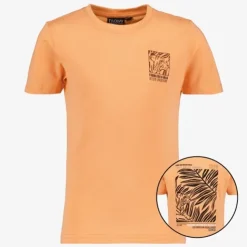 TwoDay Jongens T-shirt met backprint oranje New