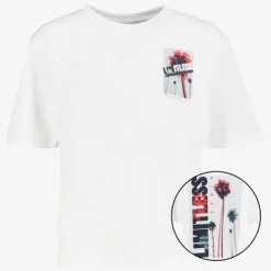 Name it Jongens T-shirt met backprint wit Sale