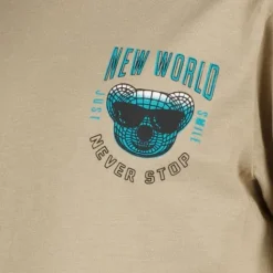 Unsigned Jongens T-shirt met backprint beige Clearance