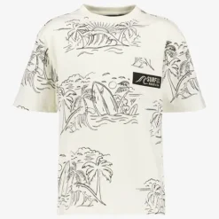 Unsigned Jongens T-shirt met borstzakje beige Clearance