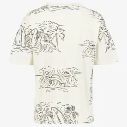 Unsigned Jongens T-shirt met borstzakje beige Clearance