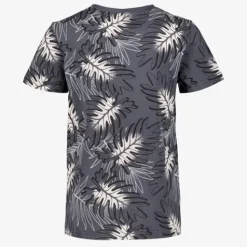 Unsigned Jongens T-shirt met palmbladeren blauw Best