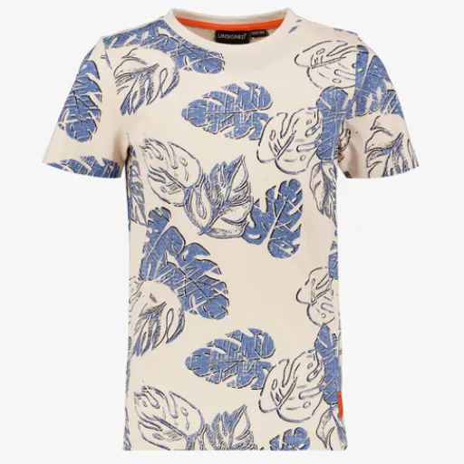 Unsigned Jongens T-shirt met print beige Outlet