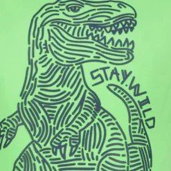 TwoDay Jongens T-shirt met T-rex groen Clearance