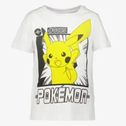 Unsigned Jongens T-shirt wit met Pikachu Best