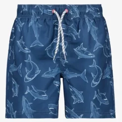 Osaga Jongens zwemshort met haaien blauw Hot