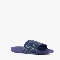 Scapino Kinder badslippers blauw met smiley Online