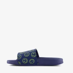 Scapino Kinder badslippers blauw met smiley Online