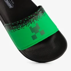 Minecraft Kinder badslippers zwart groen Best