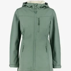 Mountain Peak Kinder parka softshell jas groen