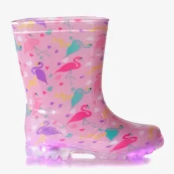 Scapino Kinder regenlaarzen flamingo met lichtjes Online
