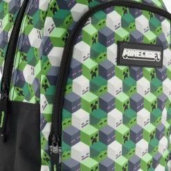 Minecraft Kinder rugzak zwart groen 17 liter Outlet