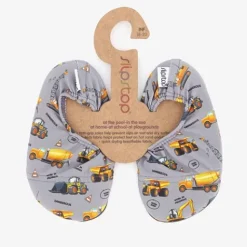 Slipstop Kinder schoenen grijs met vrachtwagens Outlet