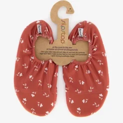 Slipstop Kinder schoenen rood met bloemen